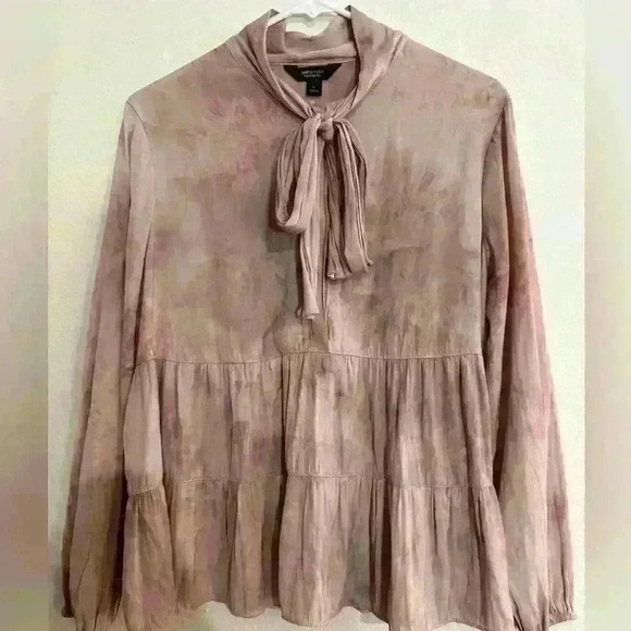 Simply Vera by Vera Wang Pink Tie Dye Blouse - Picture 1 of 4